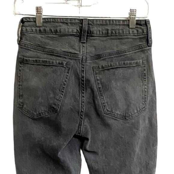 Old Navy Women's O.G. Straight High Rise Secret Slim Pockets Washed Black 4 - Picture 15 of 16